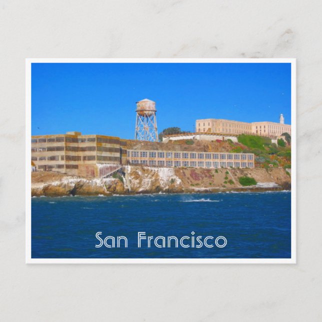 Öfängelse i Alcatraz Vykort (Framsida)