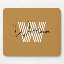 Ofärgad naturlig brun inledning och skript musmatta