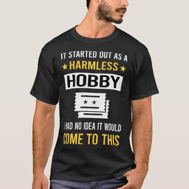 Ofarlig Hobby Biljettinsamling Biljetter T Shirt (Framsida)