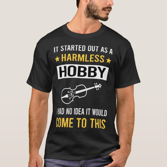 Ofarlig Hobby Cello Cellist T Shirt (Framsida)