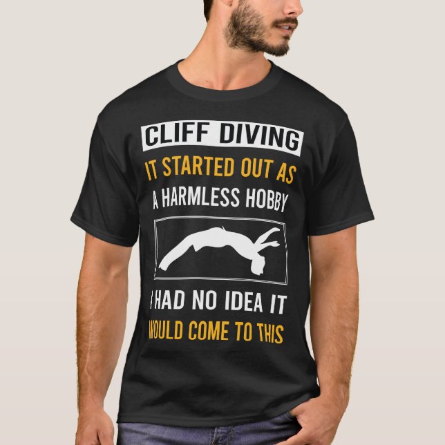 Ofarlig Hobby Klippdykning T Shirt (Framsida)