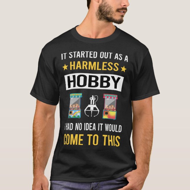 Ofarlig Hobby Klo Maskin Kran T Shirt (Framsida)