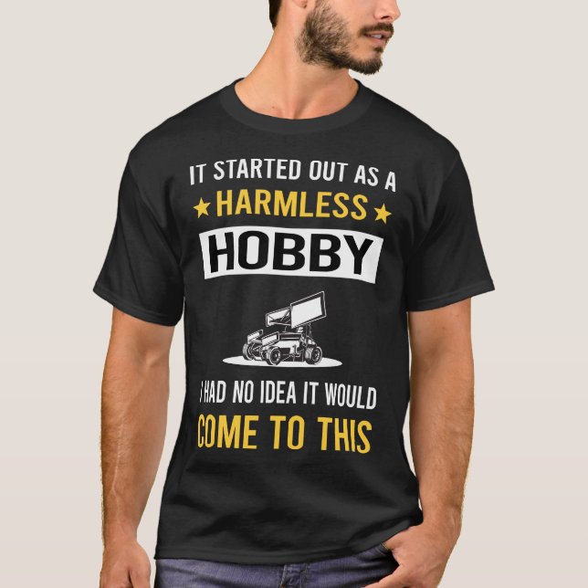 Ofarlig Hobby Sprint Car Bilar Racing T Shirt (Framsida)