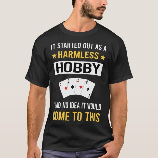 Ofarliga kortspel för hobby t shirt (Framsida)