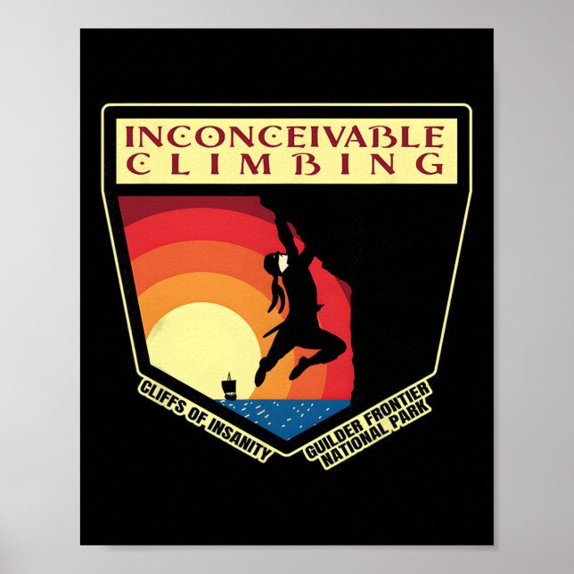 Ofattbara Klätterklippor Av Sinnesjukdomsguld  Poster (Framsidan)