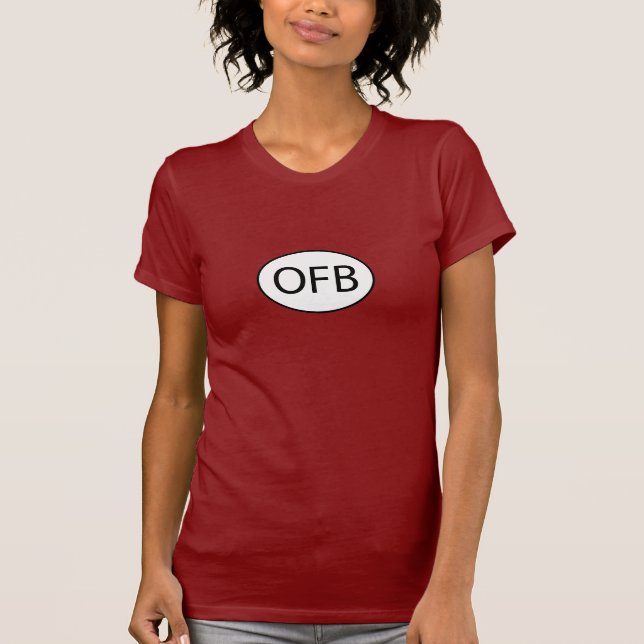 OFB-sten röda kvinna utslagsplats Tee Shirt (Framsida)