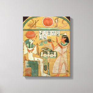 Ofenmut som erbjuder till Osiris, Stele av Ofenmut Canvastryck