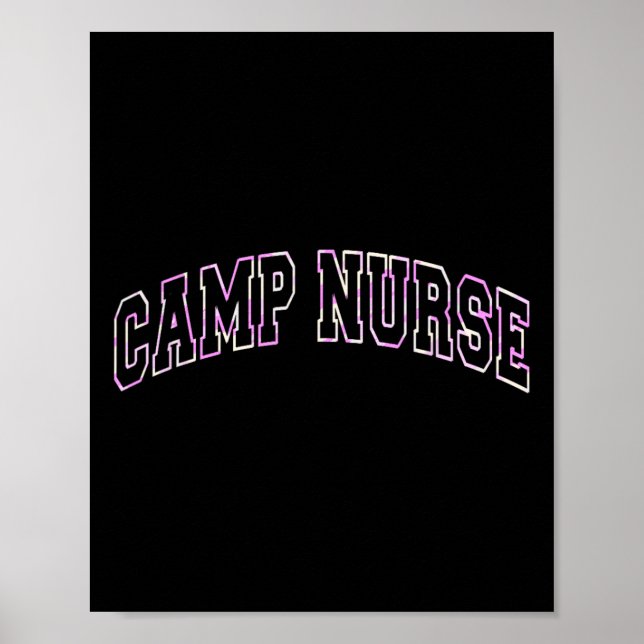 Off Duty Camp Nurse Summer Camping Nursing School Poster (Framsidan)