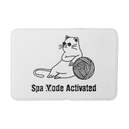 Off Duty Lazy Cat. Funny Spa Mode Activated Badrumsmatta