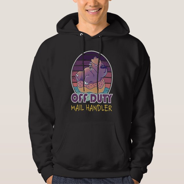Off Duty Mail Handler Job Coworker Hoodie (Framsida)
