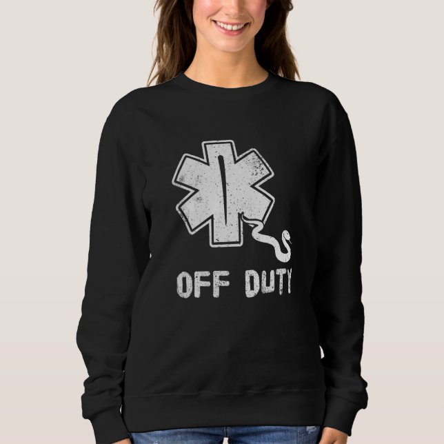Off Duty Retro EMT Paramedic Medic Emergency First T Shirt (Framsida)