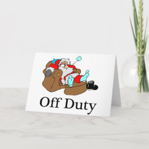Off Duty Santa (Sleeping) Helgkort