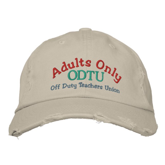 Off Duty Teacher Cap Broderad Keps (Framsida)