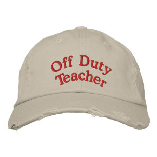 Off Duty Teacher Cap Broderad Keps