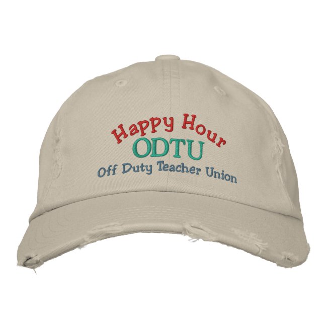 Off Duty Teacher Cap Broderad Keps (Framsida)