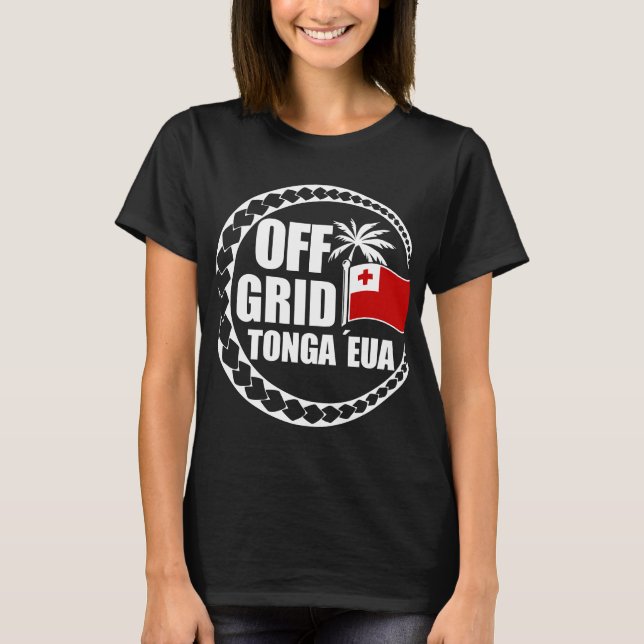 Off Grid Tonga Eua Livsstil T Shirt (Framsida)