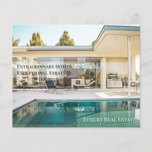 Off-Market Luxury Real Estate Postcard | Private  Flygblad (Framsidan)