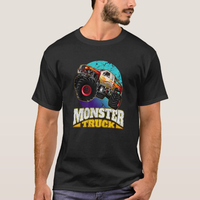 Off Road Fordon Monster Lastbil T Shirt (Framsida)