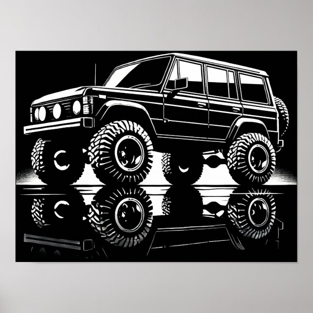 Off-Road Legend Siluett Affisch (Framsidan)