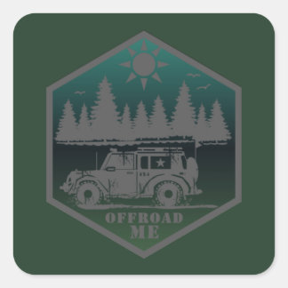 OFF ROAD ME Wilderness Fyrkantigt Klistermärke