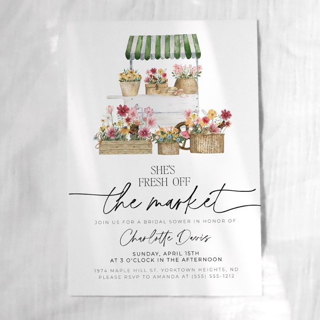 Off the Market Bridal Shower Invitation farmer Inbjudningar (Skapare uppladdad)