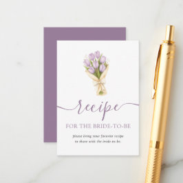Off The Market Tulips Bridal Shower Recipe Card Tilläggskort