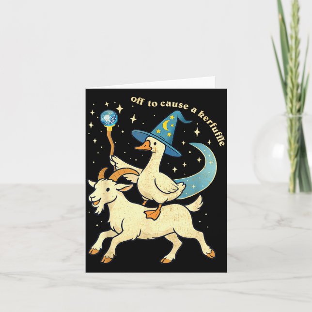 Off To Cause A Kerfuffle Funny Chaotic Weird Anima Kort (Framsida)