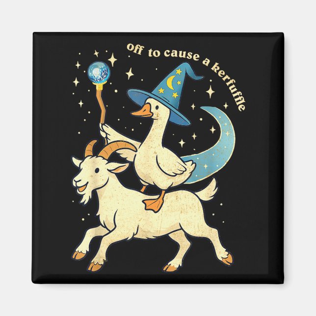 Off To Cause A Kerfuffle Funny Chaotic Weird Anima Magnet (Framsidan)