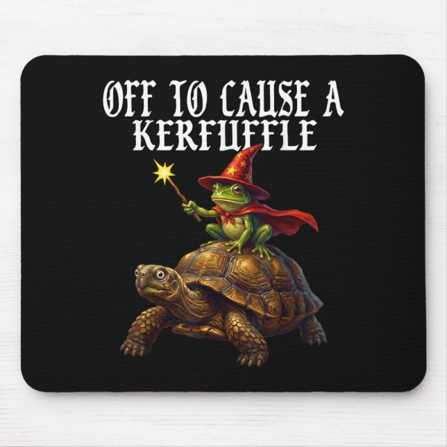 Off To Cause A Kerfuffle Funny Whimsical Frog Wiza Musmatta (Framsidan)