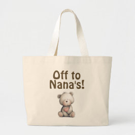 Off to Nana's! Tote bag Jumbo Tygkasse