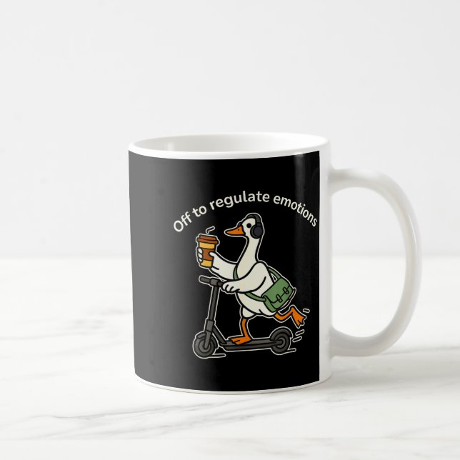 Off to regulate emotions funny silly goose mentalO Kaffemugg (Höger)