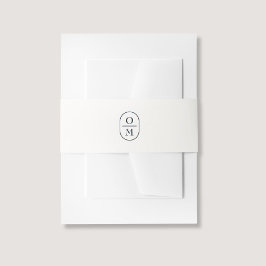 Off-White | Couple Monogram Wedding Invitation  Band För Inbjudningskort
