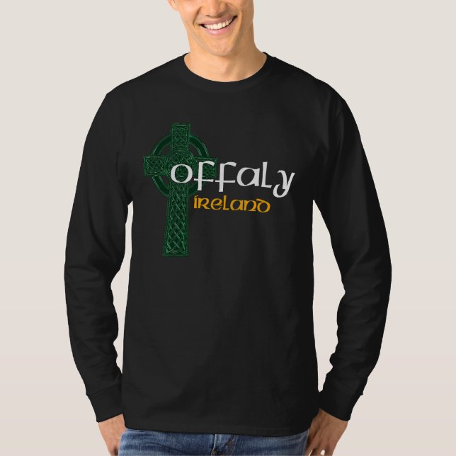 Offaly Ireland County Celtic Gaelic Football and H T Shirt (Framsida)