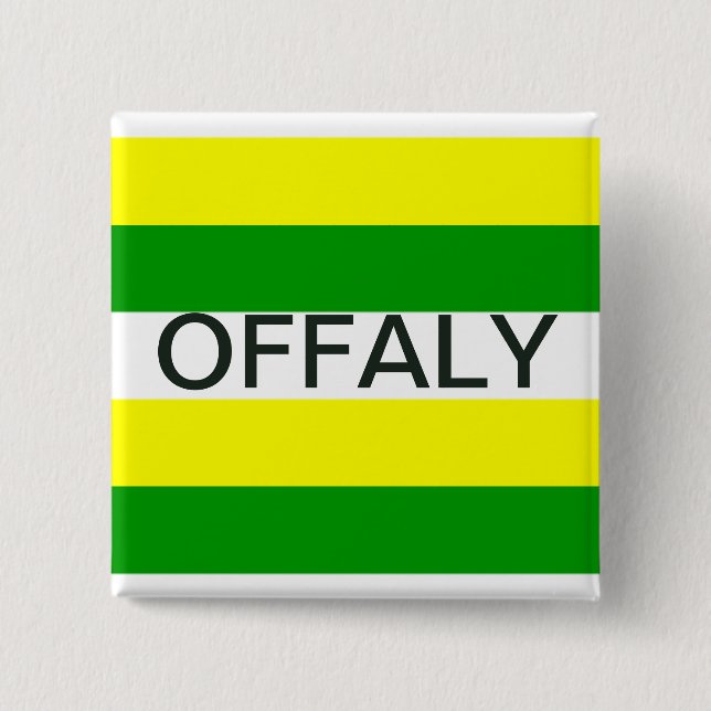 Offaly Silke Ribbon Flagga Knapp (Framsida)
