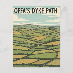 Offa's Dyke Path Wales Resa Vykort