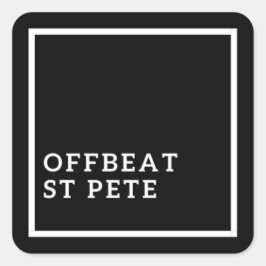 OFFBEAT ST PETE STICKER FYRKANTIGT KLISTERMÄRKE