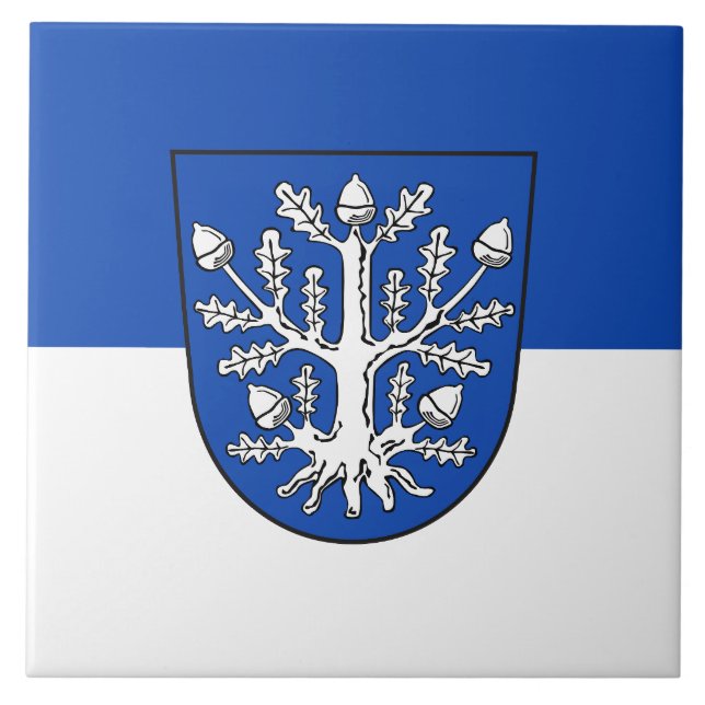 Offenbach Main flagga stadssymbol Tyskland stad Kakelplatta (Framsidan)