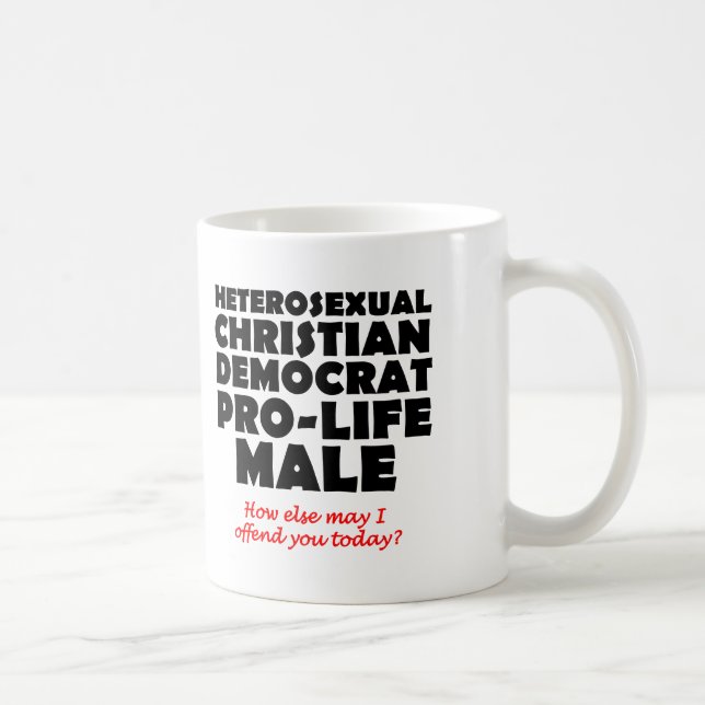 Offensiv Democrat Male Christian Mugg Humor (Höger)