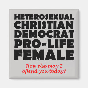Offensiv demokrat Female Christian Magnet