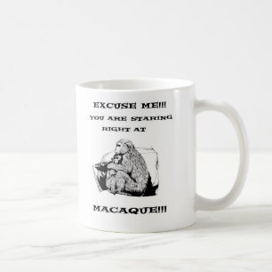 offensiv humor Funny Macaque-apa Kaffemugg