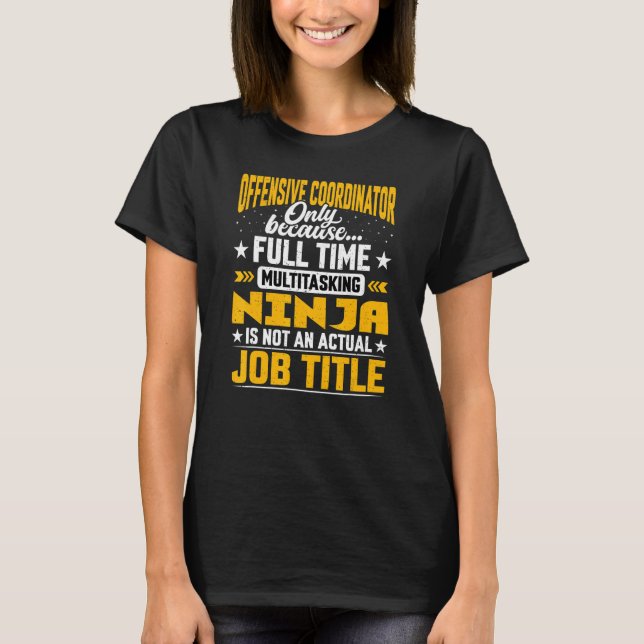 Offensiv-koordinator, jobbtitel Offensiv Manager T Shirt (Framsida)