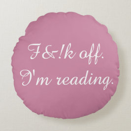 Offensiv läsning kudder rund kudde