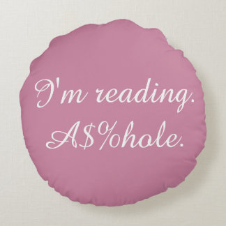 Offensiv läsning kudder rund kudde