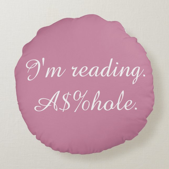 Offensiv läsning kudder rund kudde (Baksidan)