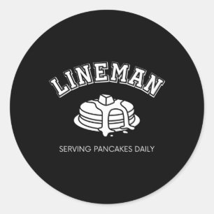 Offensiv Line för Pancake Daily Football O Li Runt Klistermärke