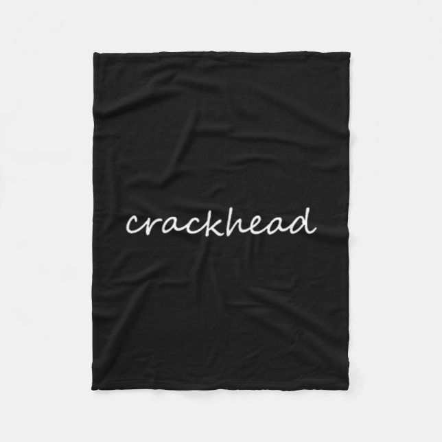Offensiv Meme Funny Crackhead Fleecefilt (Framsidan)