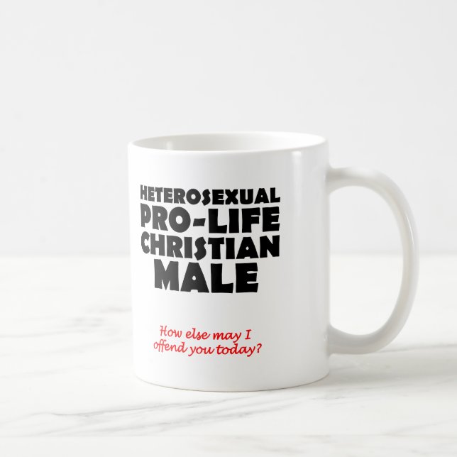 Offensiv Prolife Male Christian Mugg Humor (Höger)