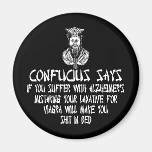 Offensiv slogan Confucius Magnet