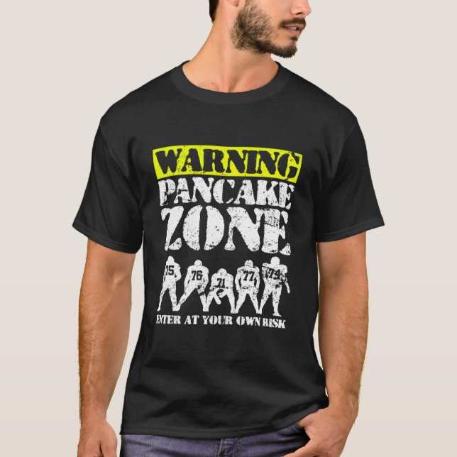 Offensive Line Football Line T Shirt (Framsida)