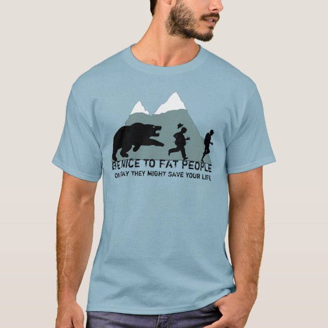 Offensivt fett skämt tee shirt (Framsida)